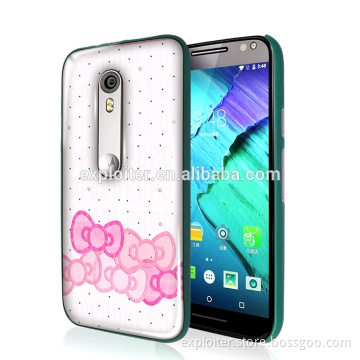 Ultra slim soft epoxy custom printed phone cover for moto 3 cover